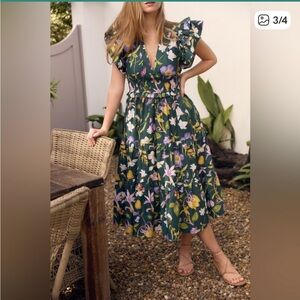 Olivia by Livro Sally Dress with Flutter Sleeves Size XS